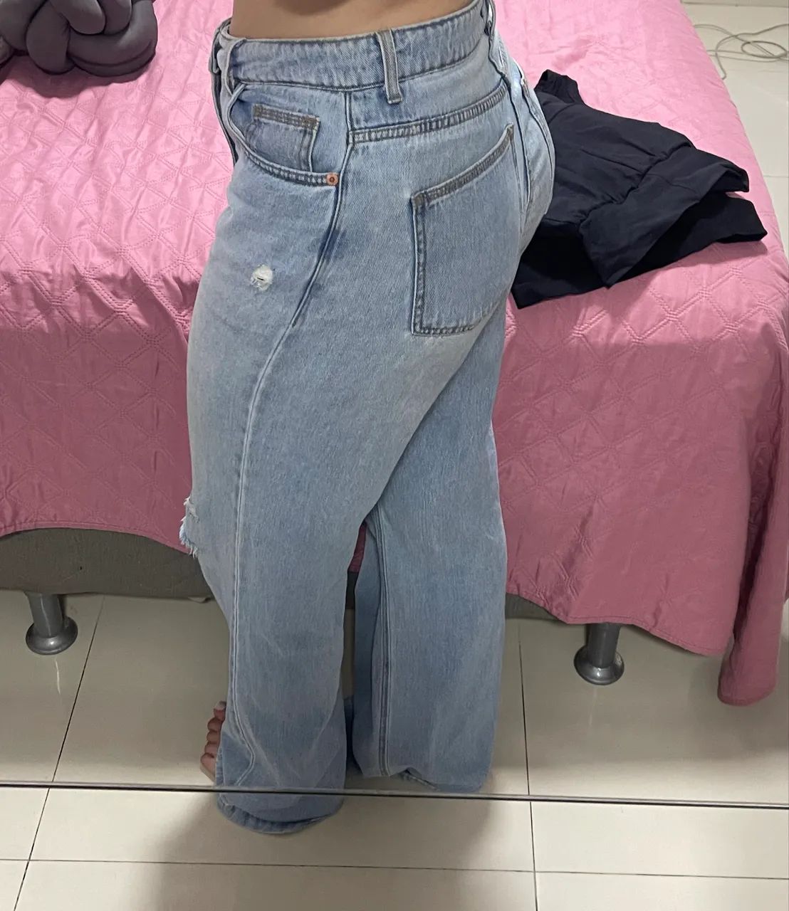 Calça jeans Wide Leg TAM 40 - Foto 2