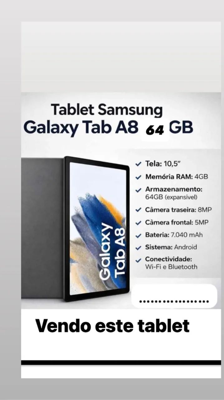 Tablet sansung A8  - Foto 3