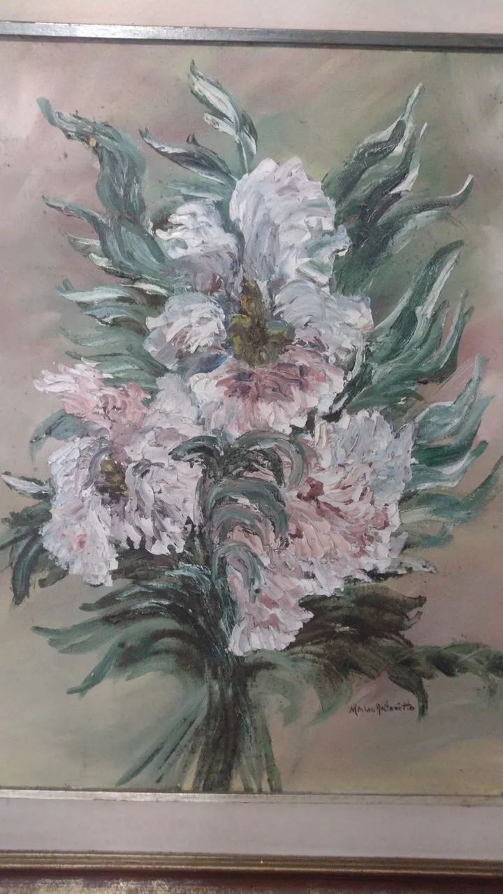 VENDO QUADRO ANTIGO PINTADO A MÃO, ASSINADO. - Foto 2