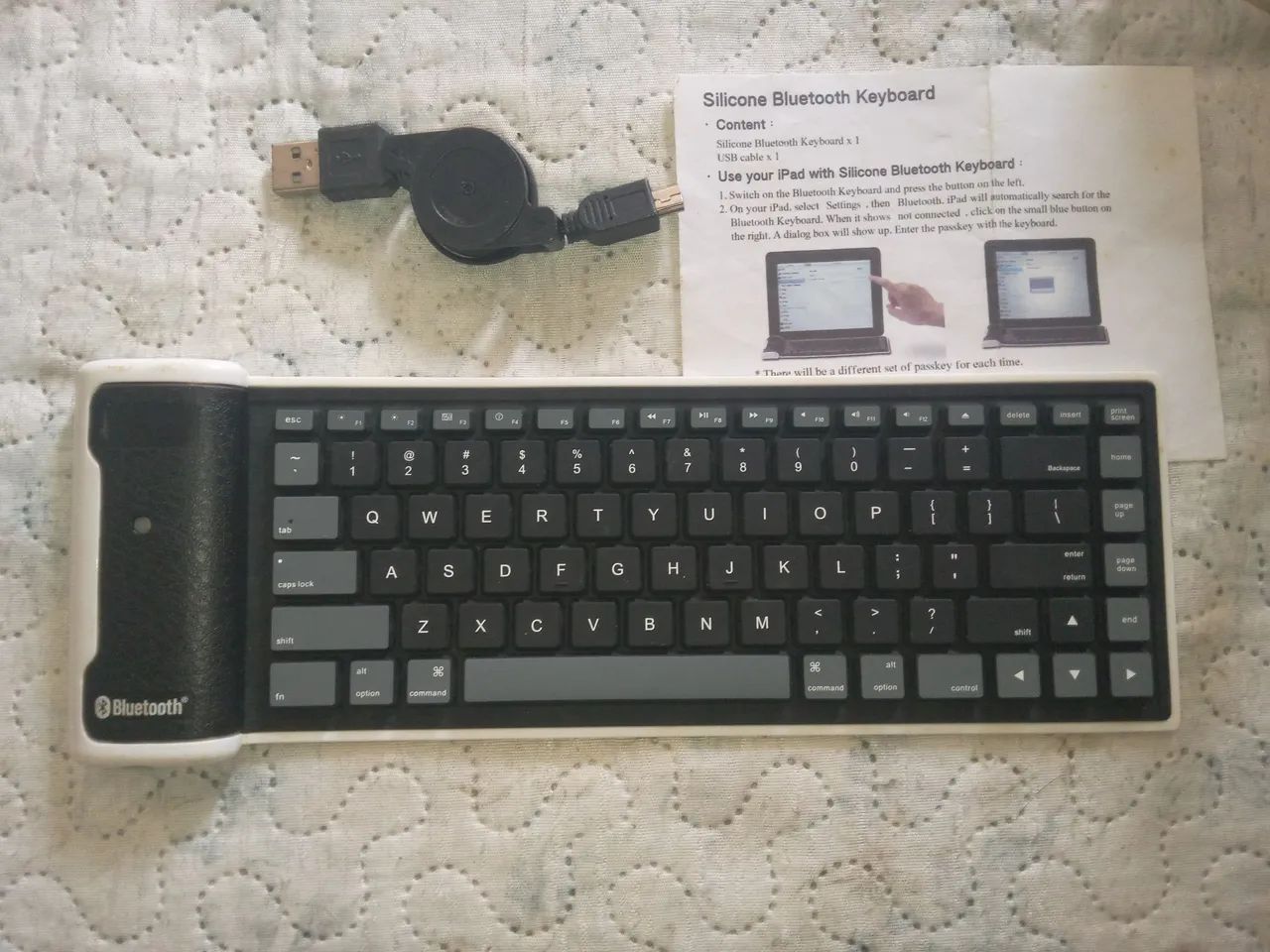 teclado Bluetooth portátil com layout QWERTY, LEIA O ANÚNCIO  - Foto 3