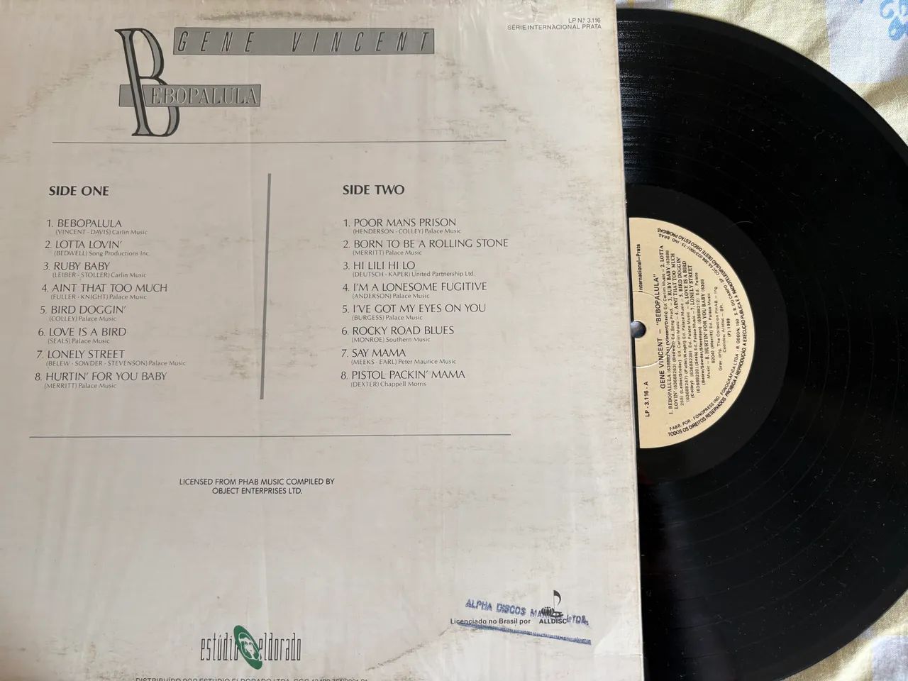LP vinil GENE VINCENT rock anos 60 Bebopalula - Foto 2