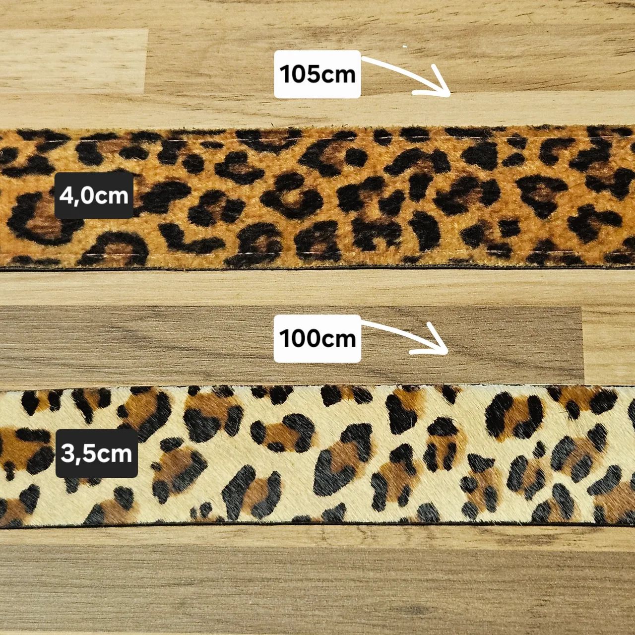 2 Cintos Animal Print 105cm P/M - Foto 3