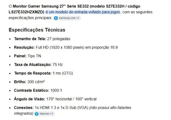 MONITOR GAMER SAMSUNG 27 POLEGADAS - Foto 5