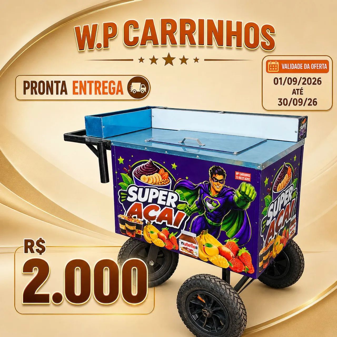Carrinhos de açaí pequeno - Foto 3