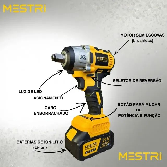 CHAVE DE IMPACTO | BRUSHLESS - Nova - Lacrada - Foto 3