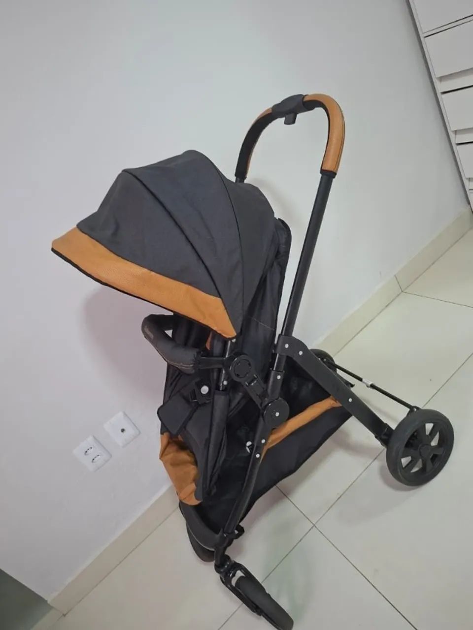 Carrinho de bebê - Kit com bebê conforto, moisés e base Galzerano - Foto 4