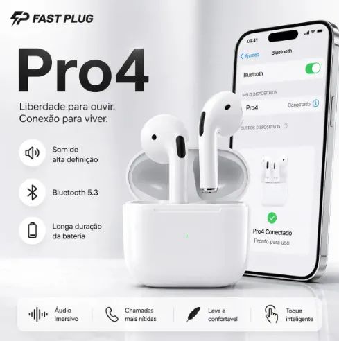 Fone Bluetooth Compatível C/ Iphone e android - Foto 4