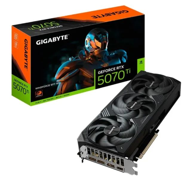 Placa de Video Gigabyte RTX 5070 Ti Windforce SFF 16GB com NF na GARANTIA!