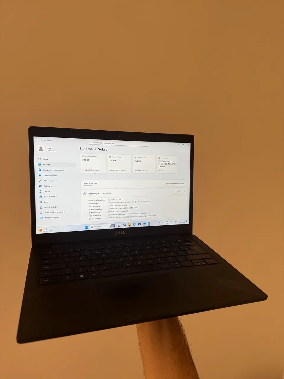 notebook dell i5 11 gen com bateria excelente 
