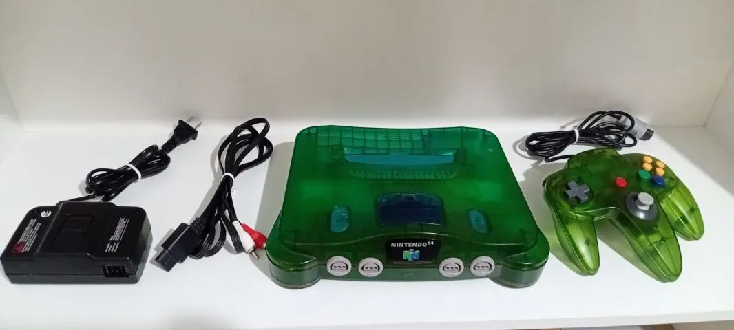 CONSOLE NINTENDO 64 VERDE TRANSLÚCIDO SEM CX - Foto 2