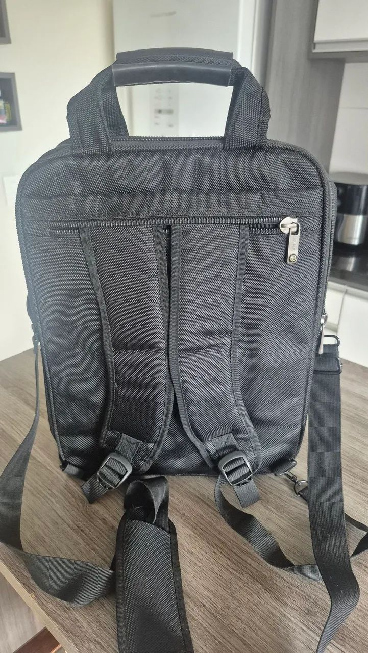Mochila Notebook preta em lona - Foto 3