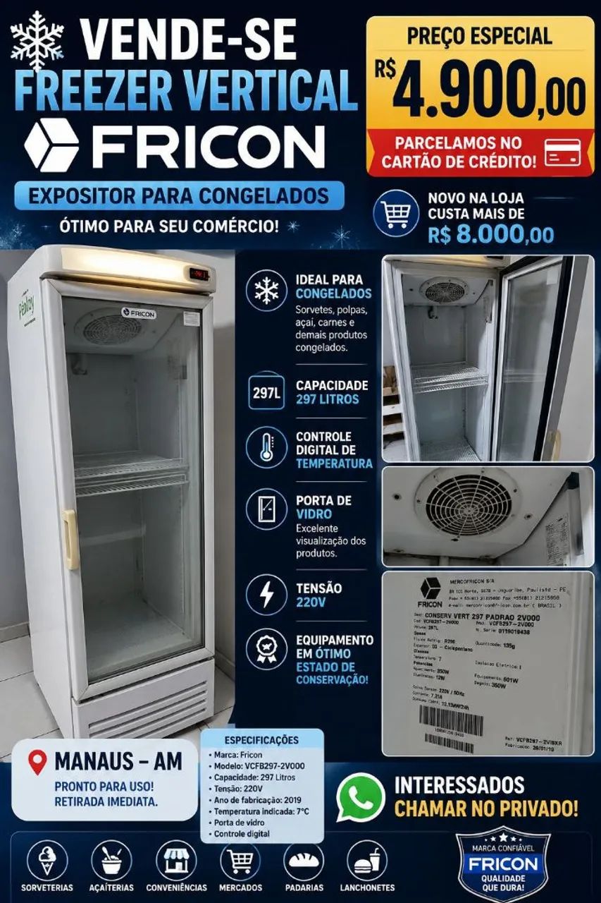 Freezer vertical 