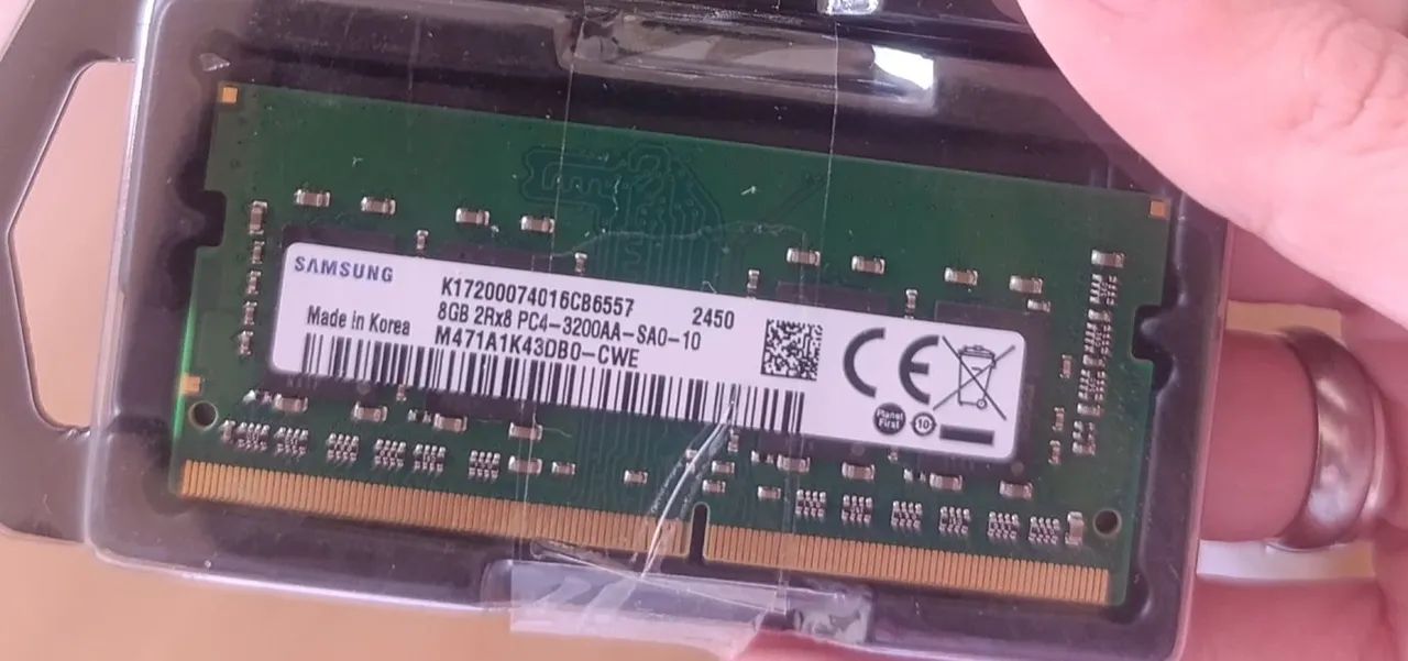 Memória RAM 08 GB DDR4 p/ Notebook 3200mhz