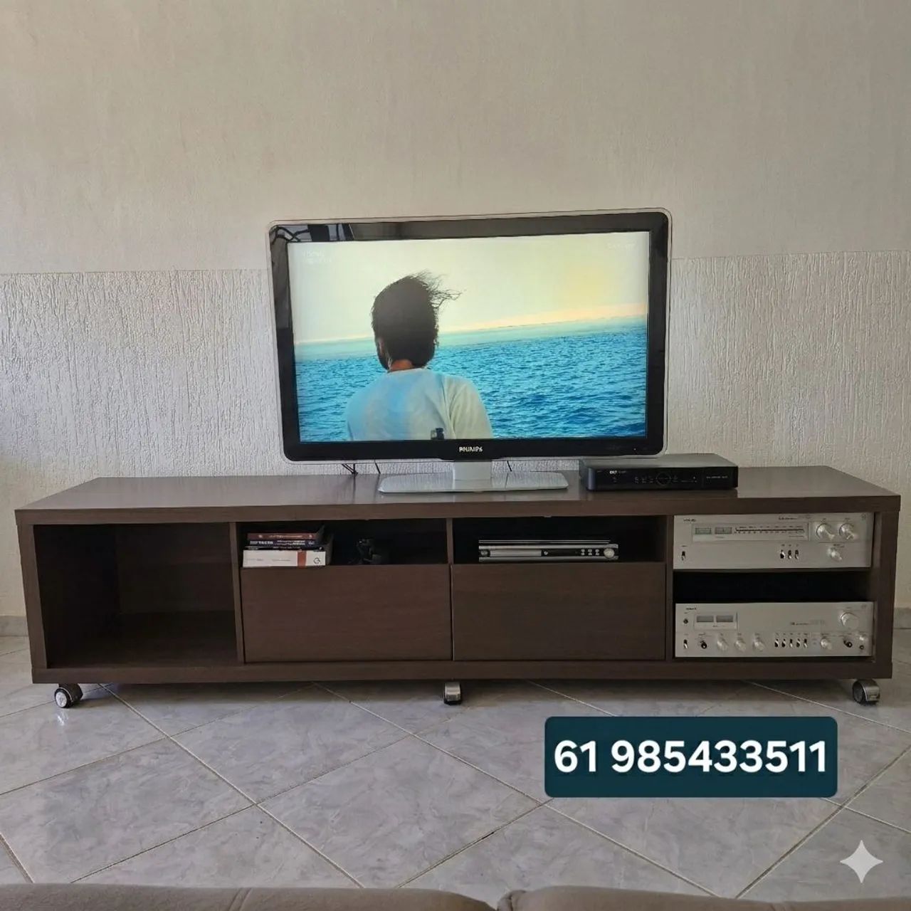 Rack para TV MDF 2,0MT Marron