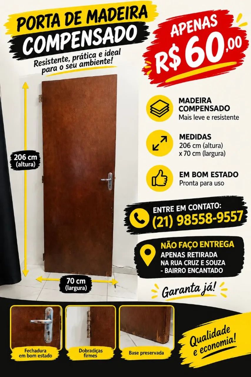 Porta compensado de madeira