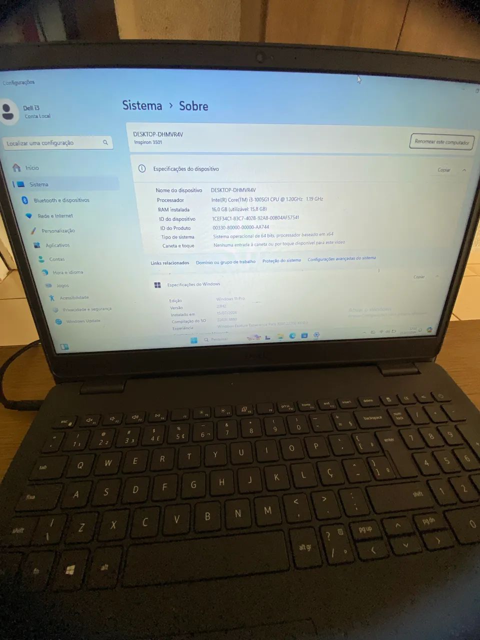 Notebook Dell i3 