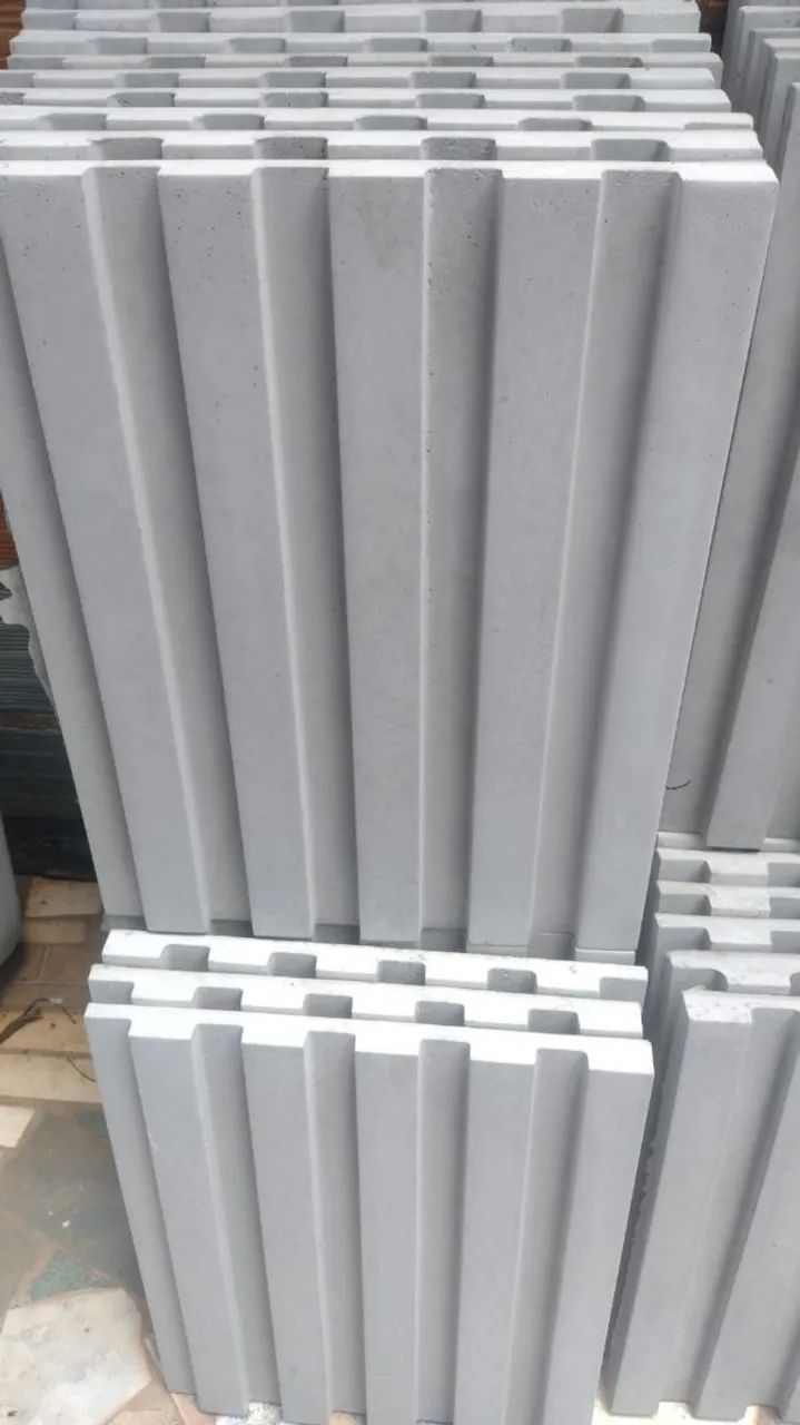 Revestimento ripado cinza 