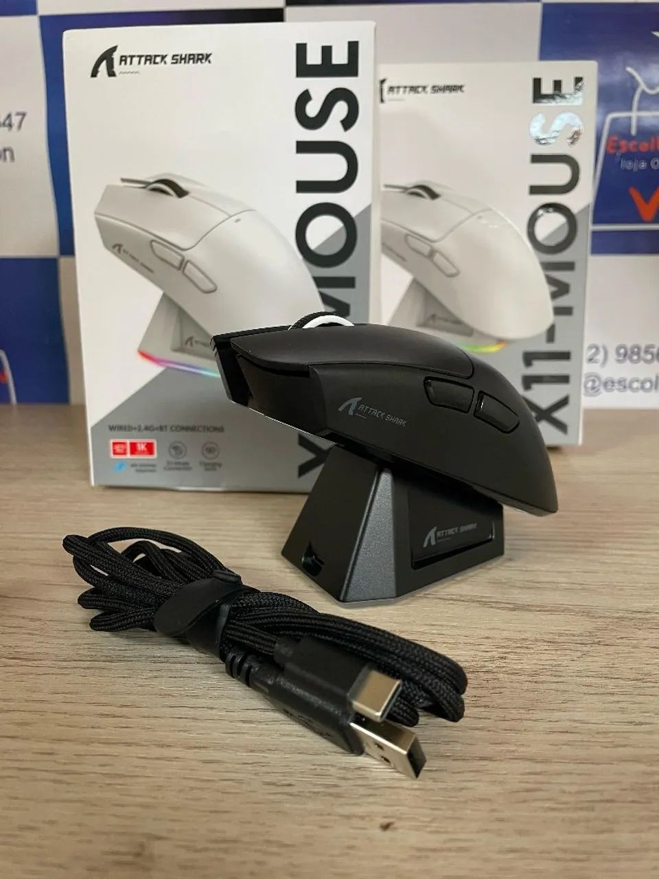 Mouse Gamer ATTACK SHARK X11 sem fio - Foto 3