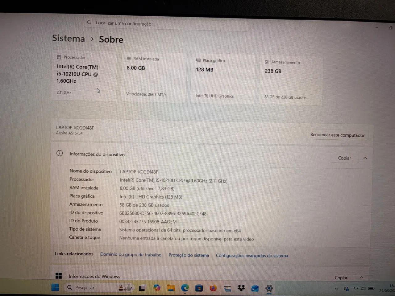 Notebook Acer Aspire 5 i5 8GB SSD 256GB Full HD Windows 11 - Foto 2