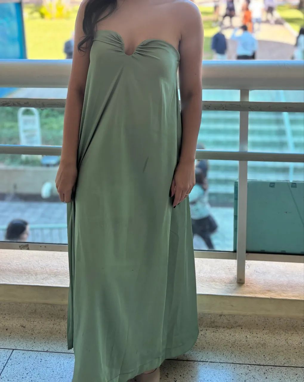 Vestido de cetim PP Koji - Foto 4