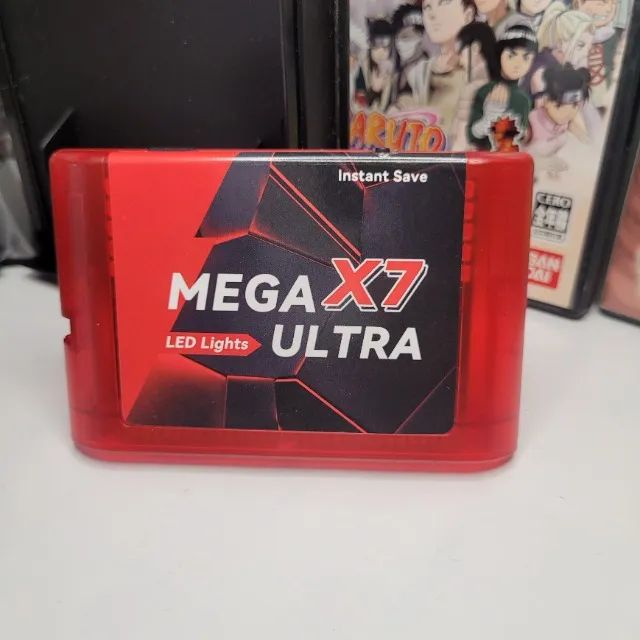 Cartucho Flash Mega X7 Ultra Com Save State E LED Mega Drive Genesis