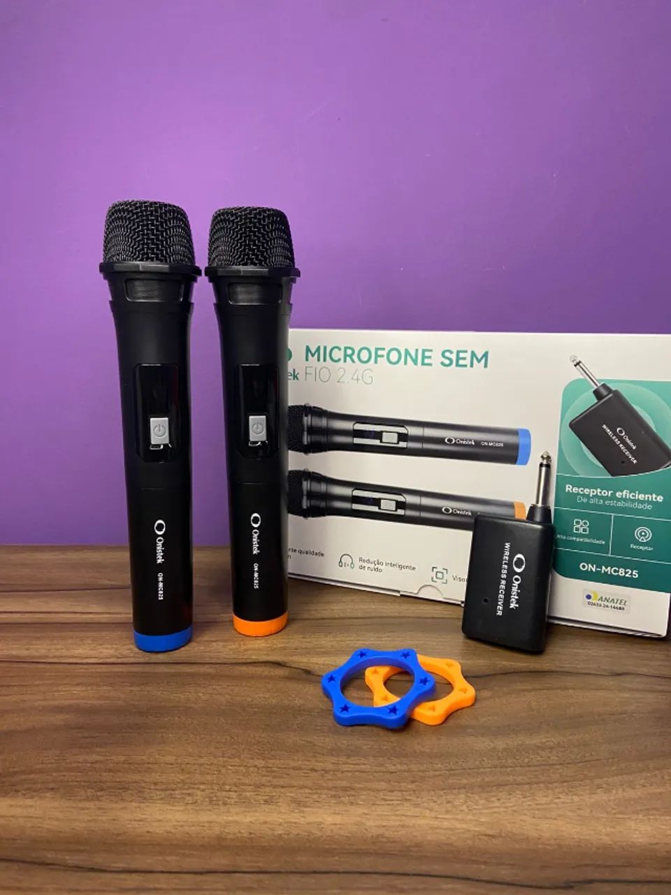 Microfone sem Fio Duplo Onistek com Receptor ON-MC825 an2
