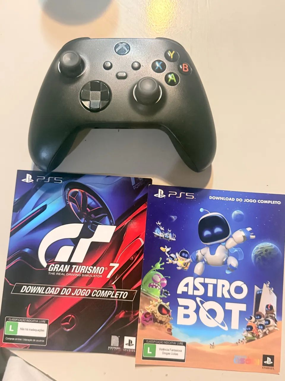 2 jogos ps5 granturismo 7 astrobot novo  2por 200 ou 120 cada. Controle 250