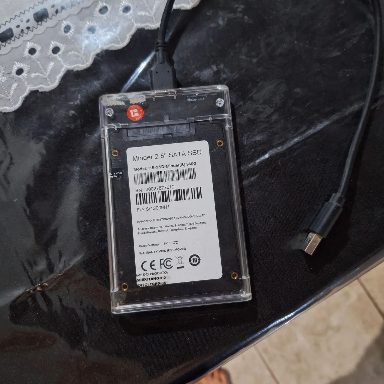 SSD Sata III 960 gb + Case com USB 3.0 - Foto 2