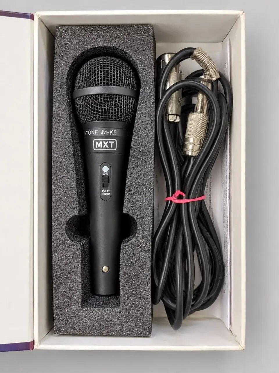 Microfone MTX M-K5 novo com cabo de 3 metros e caixa