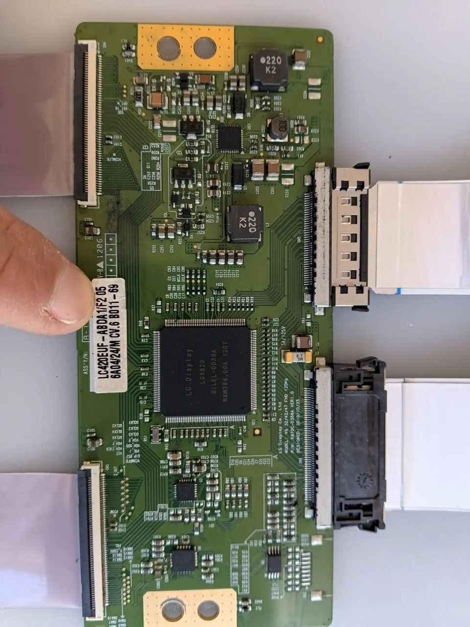 Placa T-Con LG LC420EUF + 4 Cabos Flat Originais - Funcionando - Foto 3