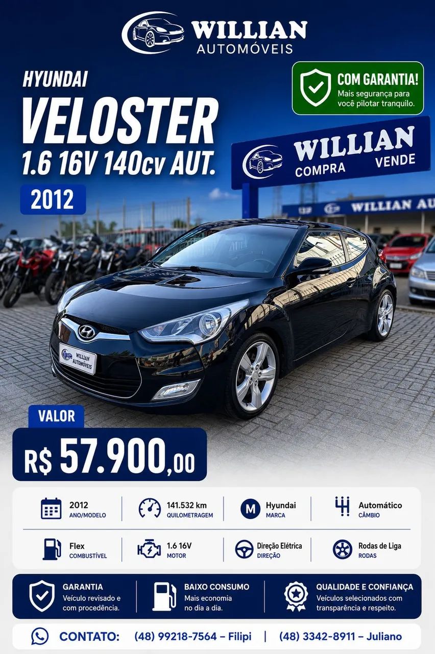 Hyundai Veloster Veloster 1.6 16V  140cv Aut. 2012