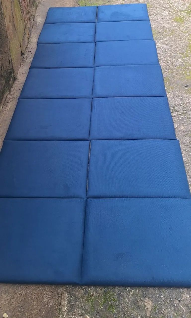 Cabeceira de cama casal azul. - Foto 2