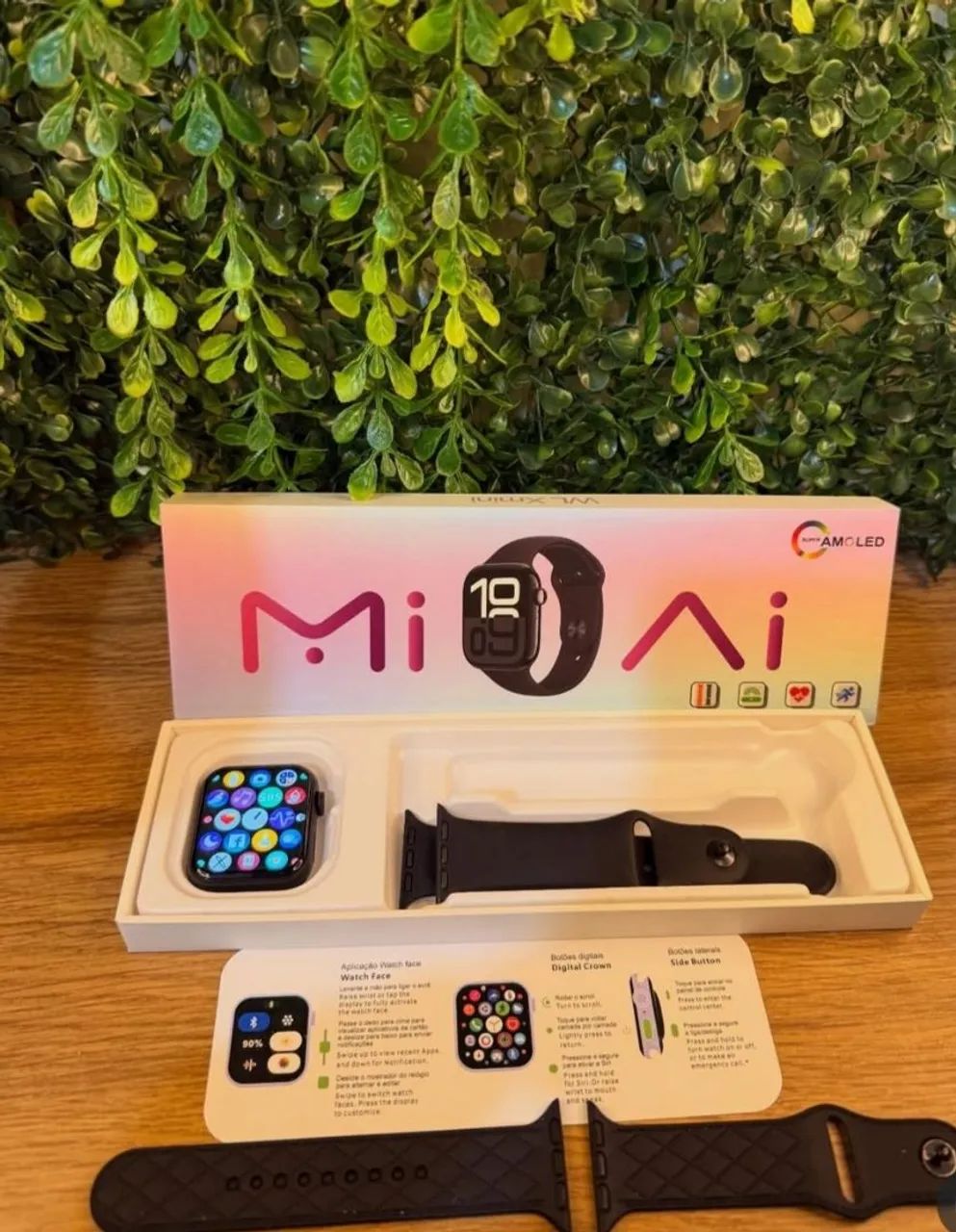 Relógio Smartwatch WL xMini original com duas pulseiras - recebe notificação de whatsapp  - Foto 2