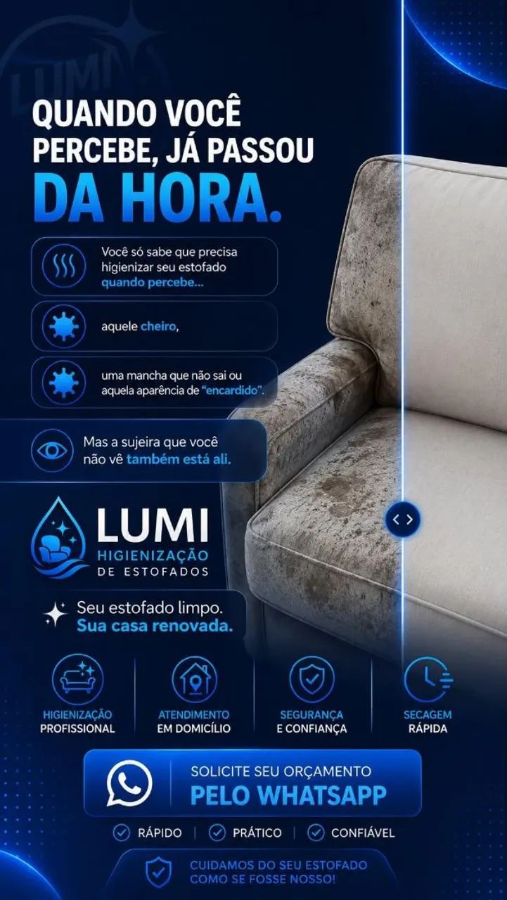 LIMPEZA DE ESTOFADOS, LAVAGEM A SECO