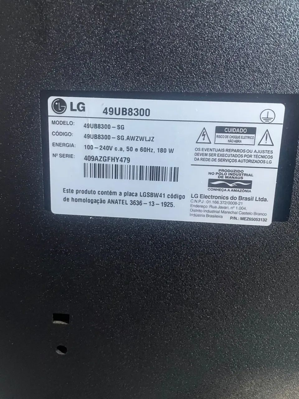 TV LG smart 49 polegadas, com defeito  - Foto 3