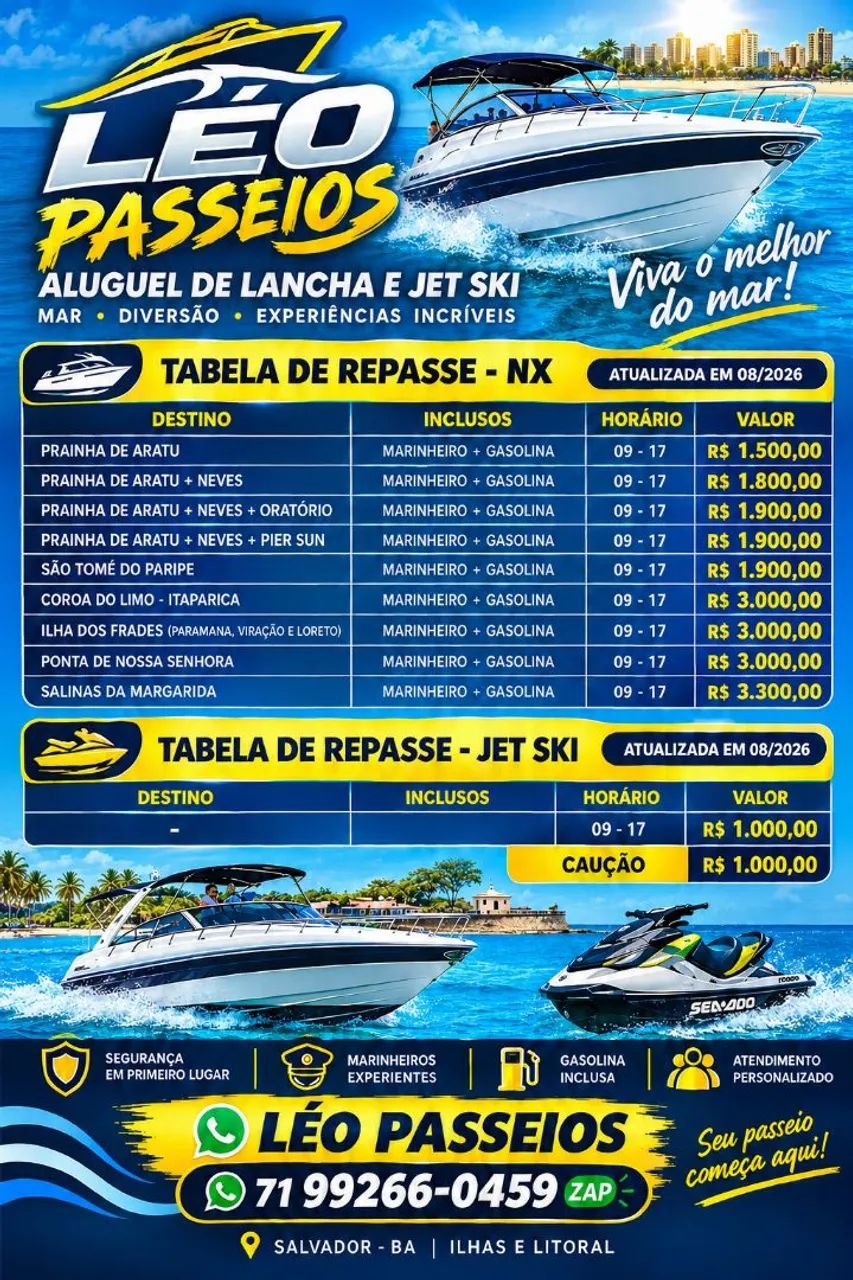 Passeio de lancha 