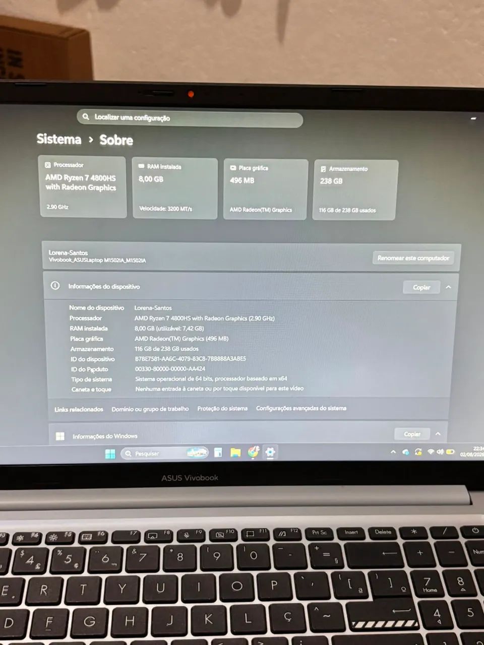 Notebook ryzen 7 - Foto 3
