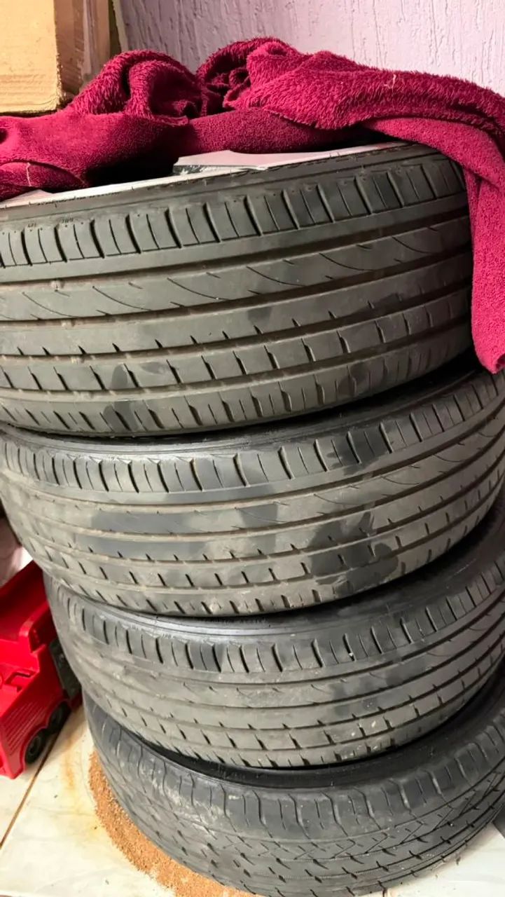 Aro 18 furação 4x100.  Pneu 185/35 - Foto 2