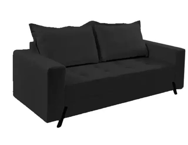 SOFÁ LIVING ASTRA 198CM 3 LUGARES EM VELUDO COM ALMOFADAS SOLTAS - Foto 3