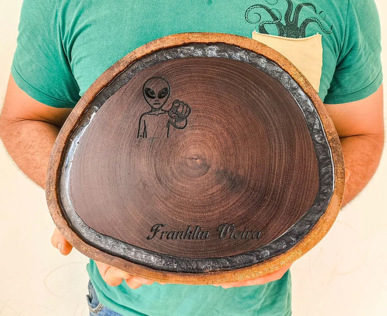 Dia dos país - Tábua rústica personalizada - Foto 2
