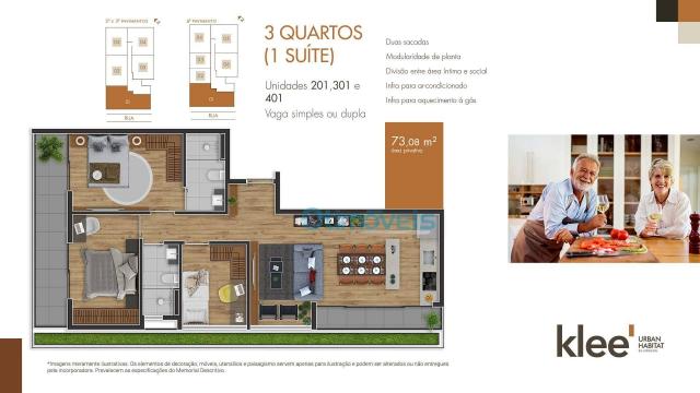 Apartamento com 3 dormitórios à venda, 73 m² por R$ 539.000 - Ecoville - Curitiba/PR - Foto 3