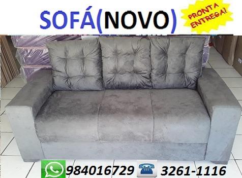 Entregamos No Mesmo Dia!!Sofa 3 Lugares Com Almofadas Novo 479,00