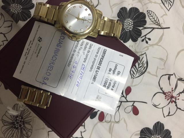 Religo original apenas 1 vez usado com nota e o resto do tamanho do relogio - Foto 4