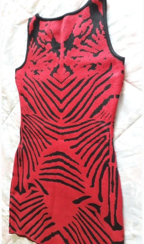 Vestido vermelho/preto, P - Foto 3