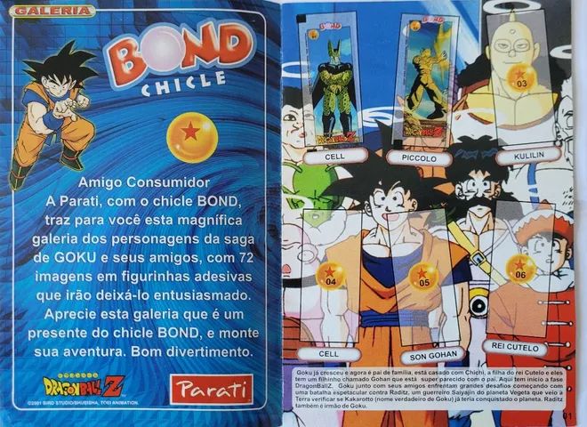 Álbum Dragon Ball Z Saga Cell Completo Bond Chicle Parati - Desconto no  Preço