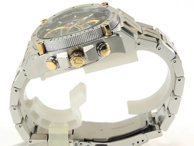 Rel gio Bulova Precisionist 98b228 Orig Chron Anal Silver