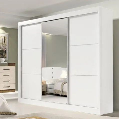 Guarda roupa 3 portas 2,73m 100% MDF!! Tt6618m - Foto 3