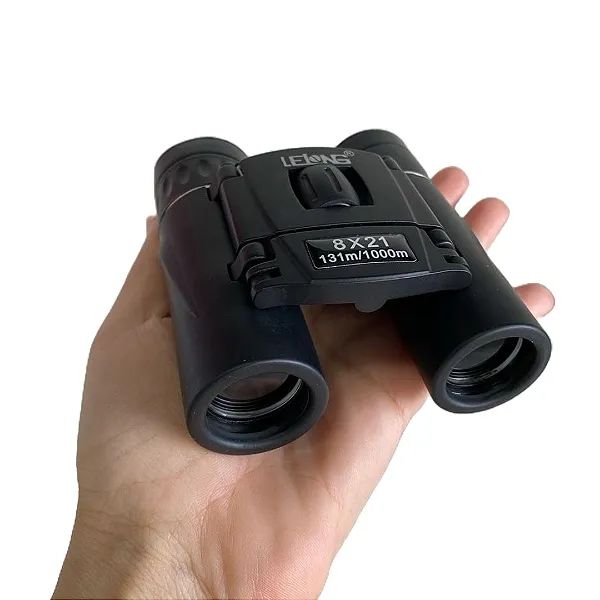 Binóculos Mini de Longo Alcance Com Bolsa 8x21 - Lelong LE-2050