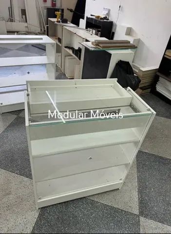 Balcão Vitrine com Vidro Superior e Gaveta - Direto da Fábrica - Foto 2