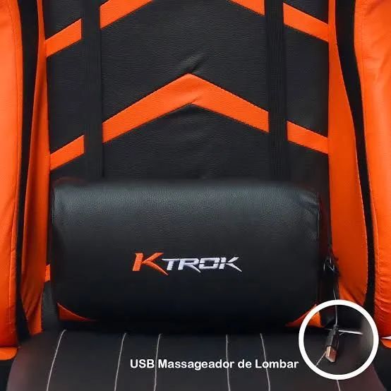 Cadeira Gamer Ktrok Ktrone Laranja - Foto 6